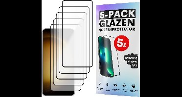 Screenprotector - Geschikt voor Samsung Galaxy S23 - Gehard Glas - Full Cover Tempered Glass - Case Friendly - 5 Pack