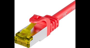 Qost - CAT7 10G internetkabel - SFTP PIMF - 10 Gbps / 500 MHz - 100% koper - RJ45 Connectoren - Patchkabel / Netwerkkabel - 25 meter - Rood