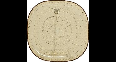 Decoris ontbijtbord - geel - 20,5 cm - kunststof - camping bord/servies