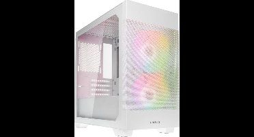 Lian Li LANCOOL 205M Mesh Snow - Minitowermodel - micro-ATX - wit