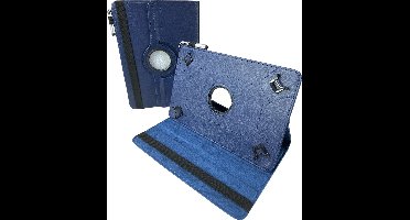 Universele Tablet Hoes voor 8 inch Tablet - 360° draaibaar - Donkerblauw Geschikt voor: Teclast/Huawei/Blackview/Asus/Lenovo/Fusion/Vankyo/Fire/DOOGEE/Hipad/Xiaomi/BOOX/PRITOM/TCL/OPPO Android Pad Tablets