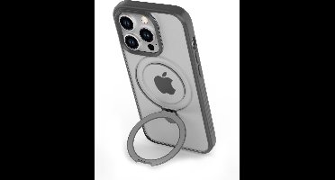 Musthavz Magloop Hoesje Geschikt voor iPhone 15 Pro Max Hoesje Siliconen - Musthavz Backcover met Magloop MagSafe - Grey/Grijs