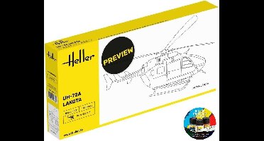 Heller Modelbouwpakket Militaire voertuigen - 56379 Eurocopter UH-72A Lakota Heli - Starter Kit Plastic - 1:72 - Modelbouw