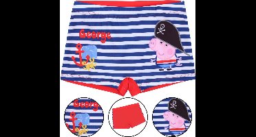 Rood-marineblauwe zwembroek voor jongens - George Peppa Pig zwemshort - maat 92/98