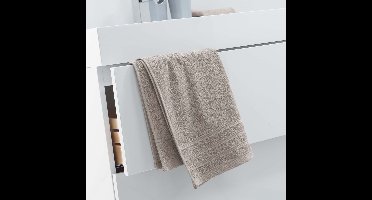 Handoeken 50x90cm kleur taupe 100% katoen