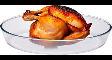 Alpina Ovenschaal van borosilicaat glas - ovaal - 3 Liter - 35 x 24 x 6.5 cm - serveerschaal