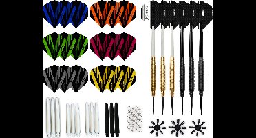 XQMax Dartpijlen - Set van 6 - Darts van 23 gram - 96-delig - Dart flights - Dart shafts - Hoge kwaliteit - Cadeau