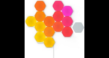 Nanoleaf Shapes Hexagons Starterkit - Slimme Verlichting - 15 LED/RGB Panelen - Siri, Google, Alexa