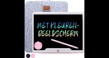 LCD Tekentablet Kinderen "Roze" 15 inch - Educatief Speelgoed 3 jaar- Reisspelletjes Kinderen - Kids Tablet - Speelgoed 4 jaar - Cadeau Meisje - Leren Tekenen - Speelgoed Voor In De Auto - 7 Jaar - Cadeau 5 Jaar - Kinderspeelgoed 3 Jaar - 4 jaar