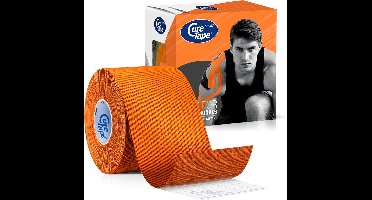 CureTape® Sports Oranje - Kinesiotape - 25% extra kleefkracht - 5 cm x 5 m - cure tape extra strong - fysiotape - kinesiologie tape - elastische viscose met extra kleefkracht - geschikt voor sport