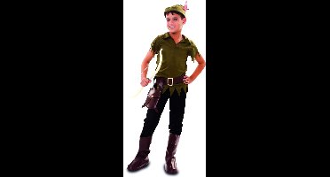 Witbaard Verkleedpak Robin Hood Groen/zwart 6-delig Mt 122/140