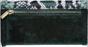 iPhone 12 Pro Max Clutch Case hoesje - Mobilize - Slangenprint Donkergroen - Kunstleer