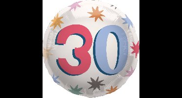 Folat - Folieballon Starburst 30 jaar (45 cm)