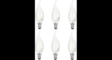 6 stuks | Ledmaxx LED Tip Kaarslamp 2W 230lm 2700K Mat Niet-Dimbaar | E14 | Extra Warm Wit | 2 watt | 15.000 Branduren
