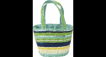 Croci tas stro mand turquoise / groen (35X20X26 CM)