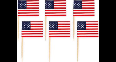 150x Cocktailprikkers USA - Hapjes Cocktail Tapas Zomer Terras