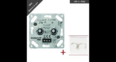 PEHA duo dimmer - LED - 2 x 6 tot 50W - Fase aansnijding - Met afdekplaat voor Gira System 55 - Wit