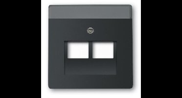 Busch Jaeger Future Linear afdekplaat 2xRJ45/ RJ11 MAT Zwart 1803-02-885