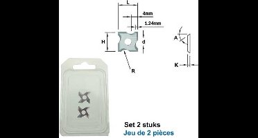 CMT - Wisselmes voor afrondfrees R3 (per 2 st.) - Werkmes - Wisselmessen - 2 Stuk(s)