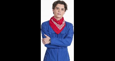 Bandana zakdoek boer rood met stip