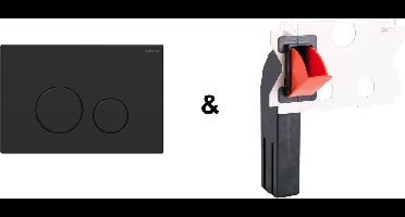 RAYBRO Cortado 35 Pack (Cortado 35 en RAYBRO Toiletblokhouder) - voor Geberit Delta inbouwreservoir (UP100) - Geberit Sigma (UP320 en UP300) - Rapotec - REZI, Kronenbach - JomoTech.