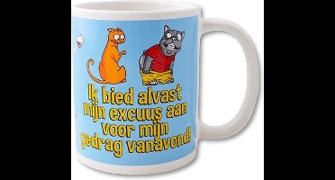 Paper Dreams - Funny Mug | Ik bied alvast mijn excuus aan