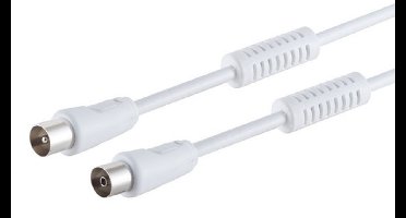 Antennenkabel mit Ferrit >100 dB weiß 1,5m