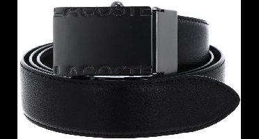 LACOSTE Leren Riem Casual 35 Curved Raw Edges W90 Noir Zwart