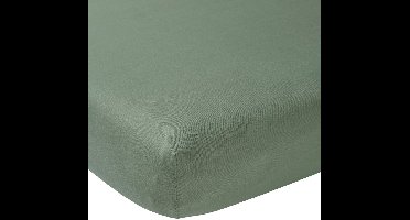 Meyco Home Uni hoeslaken eenpersoonsbed - forest green - 90x200cm