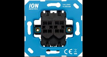 ION Industries - Schakelaar inbouw - serie - element - IP20 - 71 x 71 mm Mat Zwart