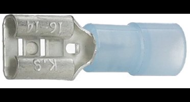 Cimco geïsoleerde vlakstekerhuls blauw 4,8x0,5mm voor 1,5-2,5mm2 per 100 stuks (180258)