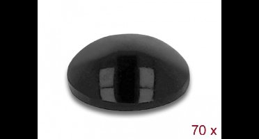 Delock Rubber feet round self-adhesive 8 x 3 mm 70 pieces black