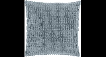 CEDRO - Sierkussen - 45x45 cm - Ribmotief - Jeans Blue