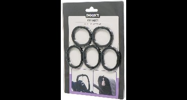 Dooky Connect Bevestigingsringen - 5 stuks - Zwart