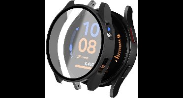 Screenprotector Glas + Hoesje geschikt voor Samsung Galaxy Watch FE / 5 / 4 40mm - Volledig 360 Graden Case Bescherming