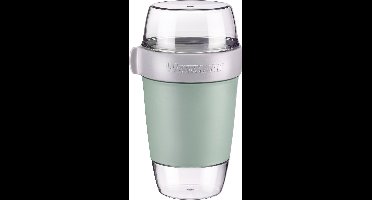 Westmark Lunchpot, groot, met 3 lekvrije compartimenten: 350 ml + 600 ml + 200 ml, kunststof, natuurlijk BPA-vrij, mintgroen/grijs/helder, 5287226M