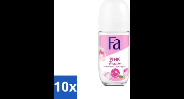 Fa - Pink Passion - Deodorant Roller - Roze Roos - 50 ml - Bulkverpakking - 10 stuks