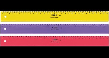 M+R lat, uit plastic, in geassorteerde kleuren, 30 cm 10 stuks