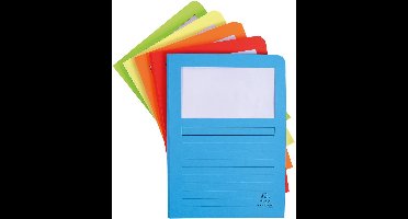 Exacompta 8x Pak 50 venstermappen Super 160g/m2 -22x31 cm - Geassorteerd - 50550E