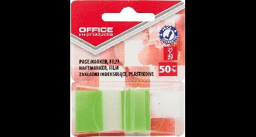 OFFICE products index, 25 x 43 mm, blister van 50 tabs, groen 24 stuks