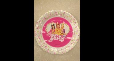 De k3 Prinsesjes wegwerp bord - 16 stuks