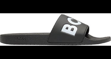 Hugo Boss heren BOSS slippers contrast logo zwart II