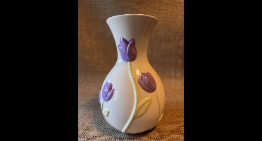 Bolvaas tulpen motief 23cm hoog