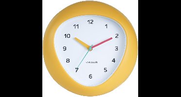 Karlsson Wandklok Funky Vibes - Heldergeel - 4.4x25.5x25.5cm - Wandklok Scandinavisch