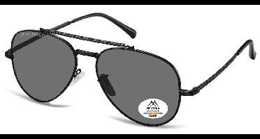 Montana Zonnebril Piloot Polarized Zwart montuur / Grijs Smoke glas MP185E