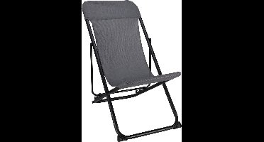 Relaxwonen - Vouwstoel - Model Merel - Ligstoel - 2 stuks - Grijs - Extra stevig