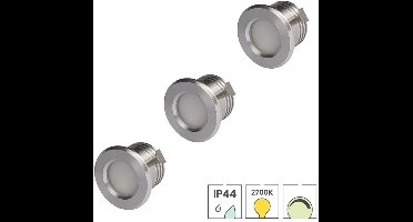 Lybardo - Inbouwspots extra klein 3-pack - 3W - Dimbaar - Warmwit Licht - Zaagmaat 28mm