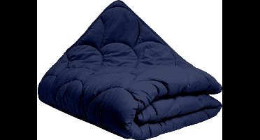 All in One Wasbaar Dekbed Easy 240x200 - Dekbed zonder overtrek - Hoesloos dekbed - Eazy dekbed - Gekleurd dekbed - All Year Winterdekbed & Zomerdekbed - Lits Jumeaux Dekbed - Dark Blue - Dekbedden