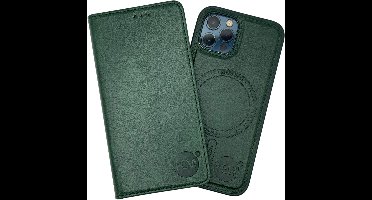HEM Chique case geschikt voor Apple iPhone 14 Pro Max hoesje met pasjeshouder,fotovakje, magneetring & magsafe met uitneembare binnenkant Chique Green