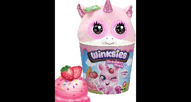 Winksies Strawberry Unicorn - Interactieve knuffel in een ijsbeker